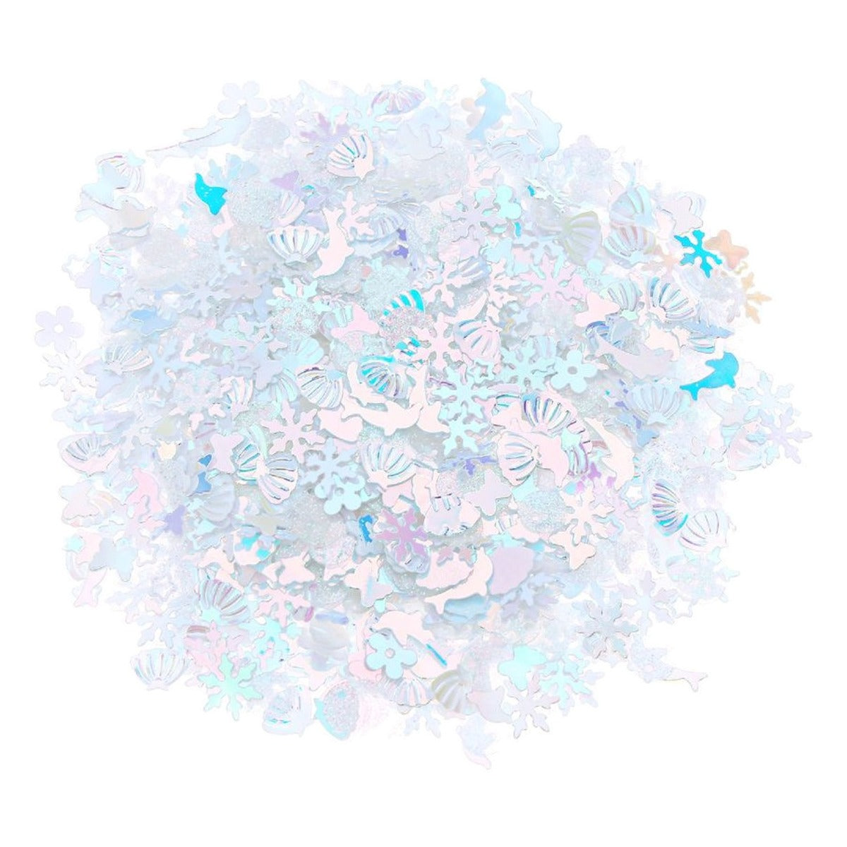 Confeti Fondo Marino Metalizado 15 g - Blanco Iridiscente