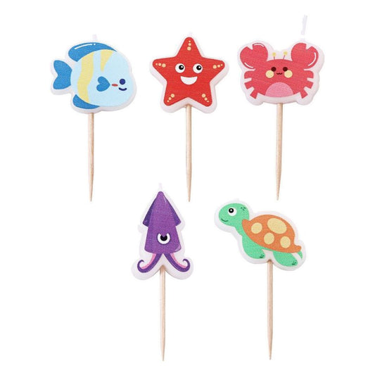 Velas Animales del Océano 5 uds
