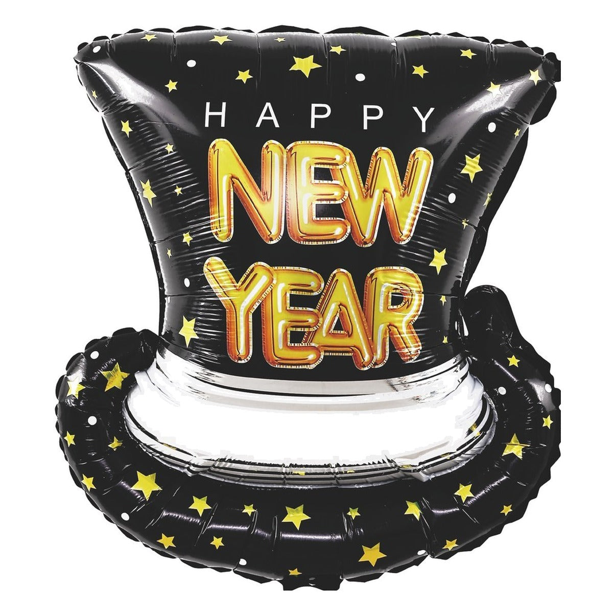 Globo Foil Sombrero de Copa Happy New Year 55 x 63 cm