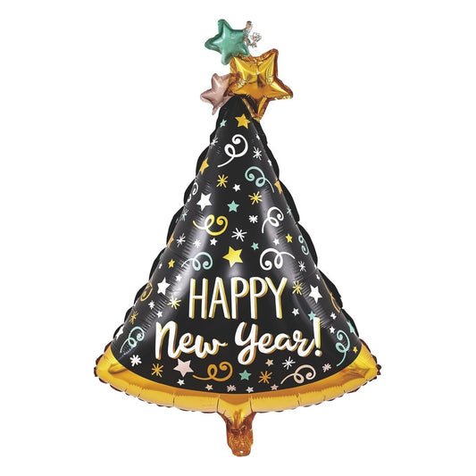 Globo Foil Gorro de Fiesta Happy New Year 84 x 54 cm