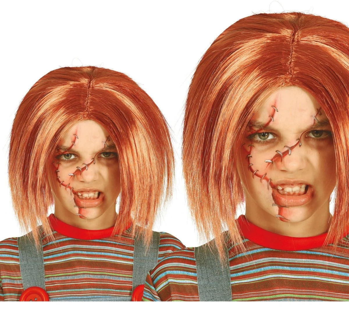 Peluca Naranja Estilo Chucky