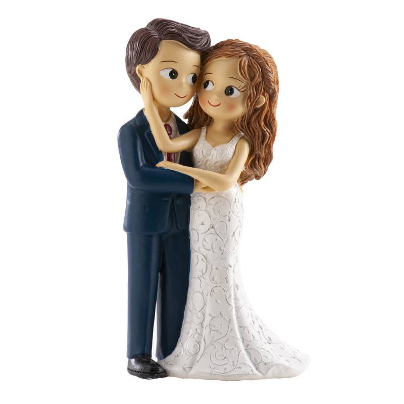 Figura Tarta Pareja de Boda Caricia en la Cara 16 cm