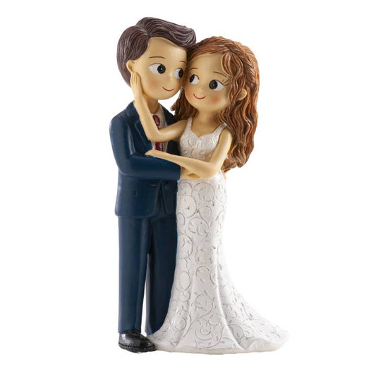 Figura Tarta Pareja de Boda Caricia en la Cara 16 cm