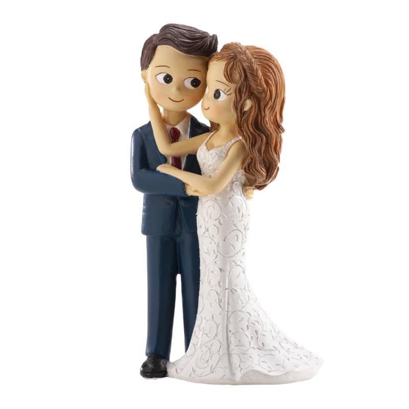 Figura Tarta Pareja de Boda Caricia en la Cara 16 cm