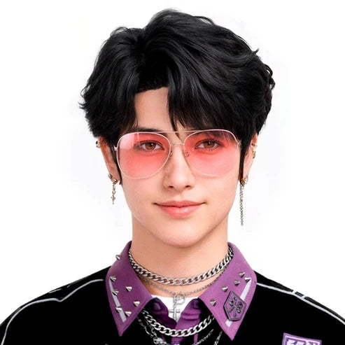Peluca Negra de Demonio Cantante K-Pop