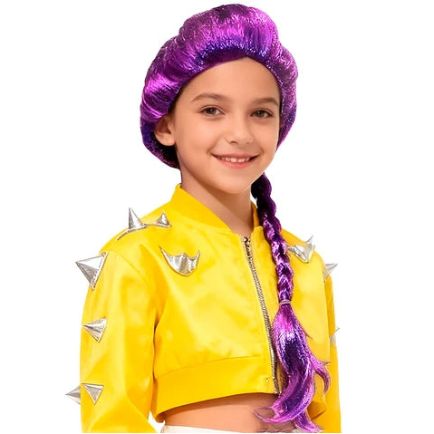 Peluca Lila de Cantante K-Pop Infantil