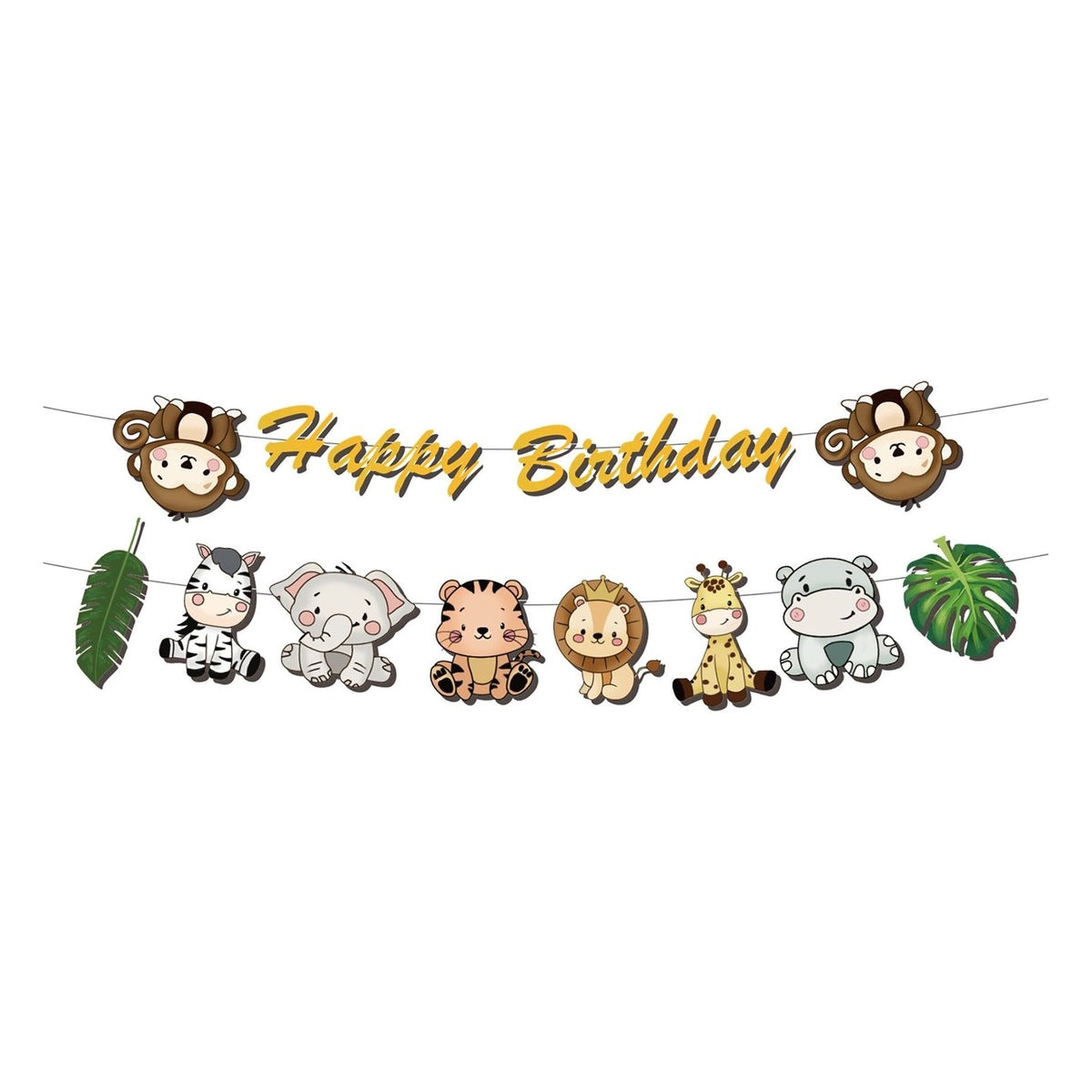Guirnalda Happy Birthday Animales de la Selva 3 m