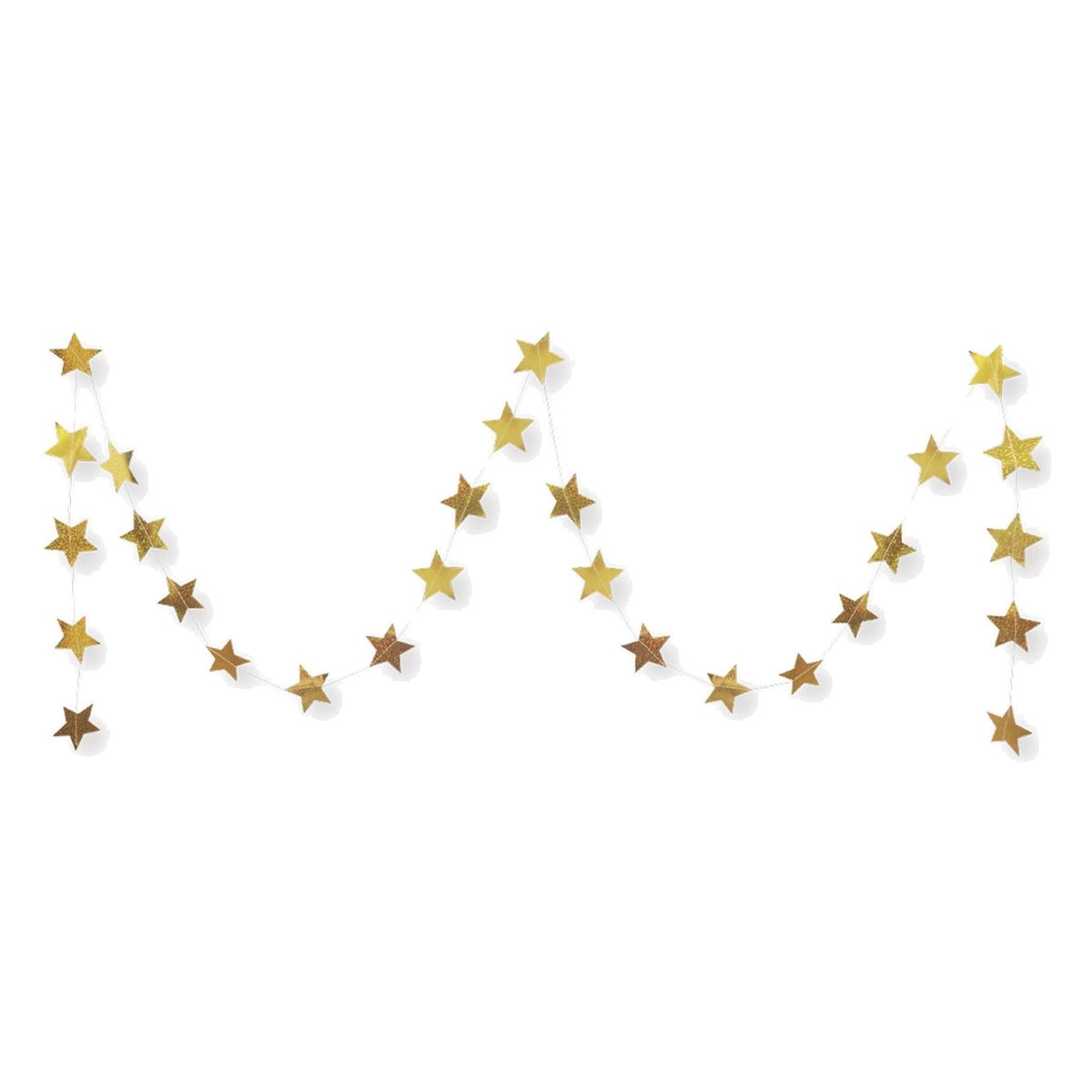 Tiras Colgantes de Estrellas con Acabado Láser - Dorado