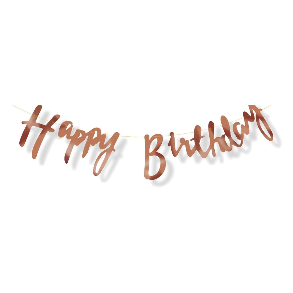 Guirnalda Letras Happy Birthday Oro Rosa 2,5 m