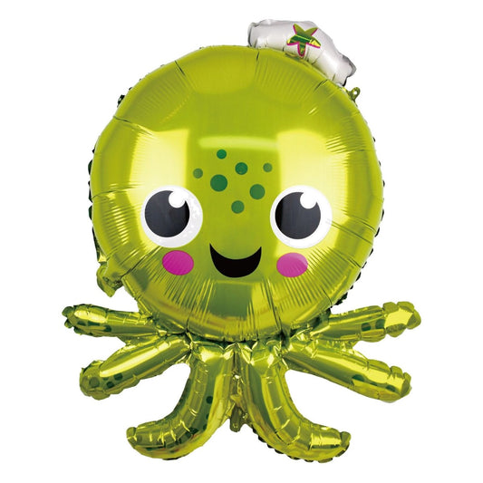 Globo Foil Pulpo Verde 64 x 91 cm