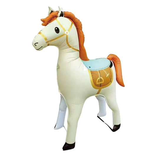Globo Foil Caballo de Pie 3D 133 x 148 cm - Blanco