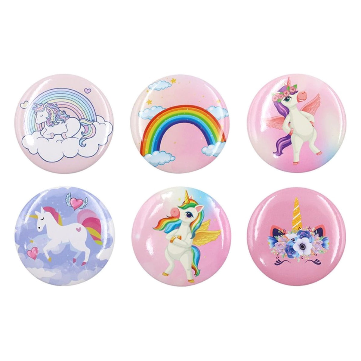 Pines Unicornio 4,5 cm 6 uds