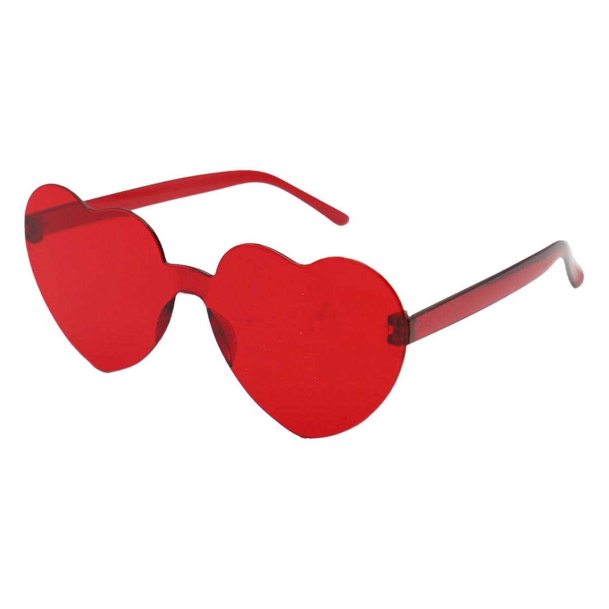 Gafas Corazón sin Montura 14 cm - Rojo