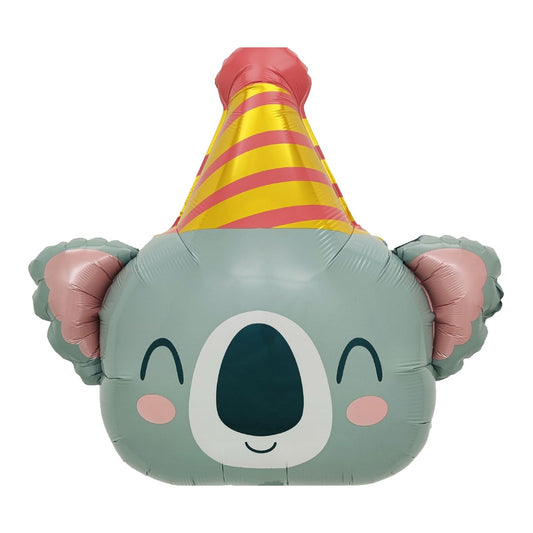 Globo Foil Koala con Gorro de Fiesta 66 cm