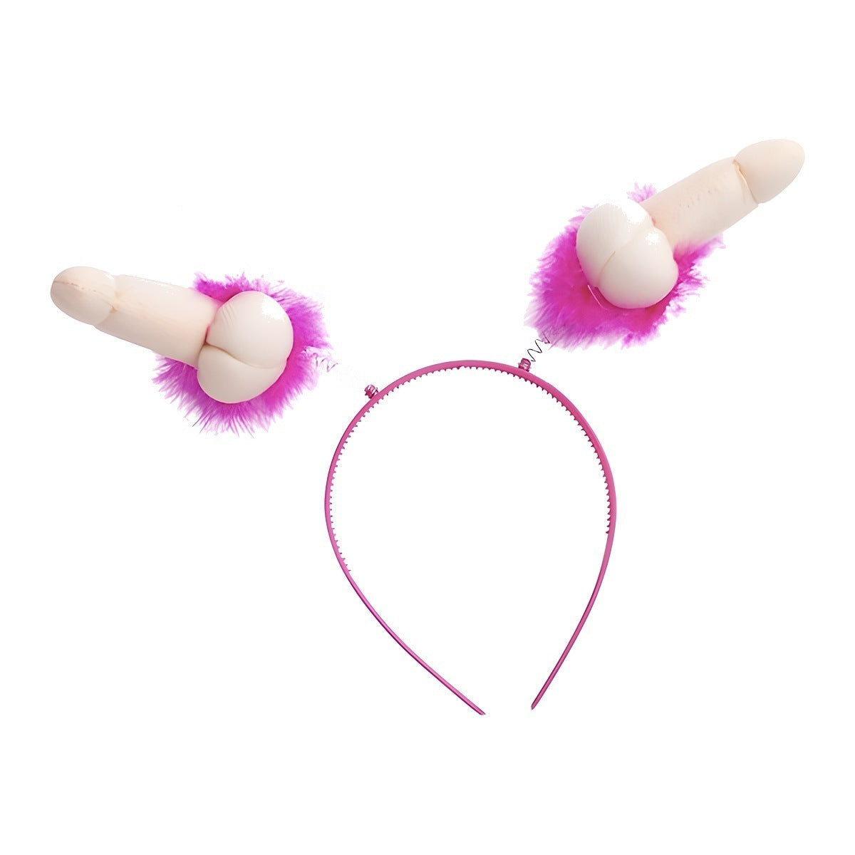 Diadema Fucsia con Penes y Plumas Despedida