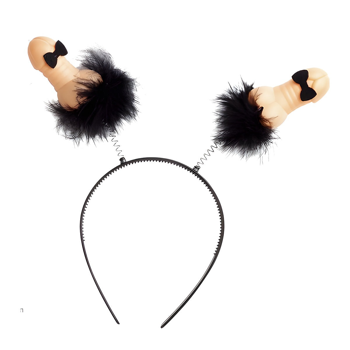 Diadema Negra con Penes, Plumas y Pajarita Despedida