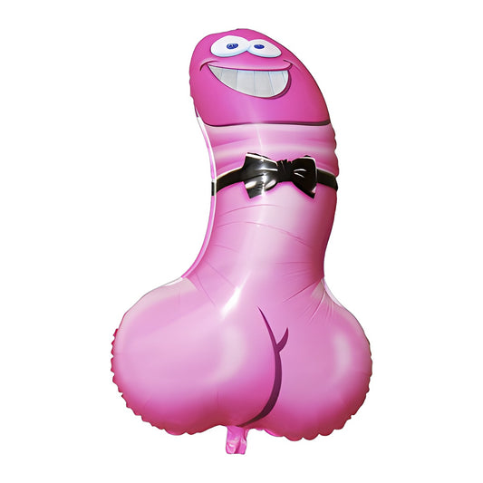 Globo Foil Pene Rosa con Pajarita 77 cm