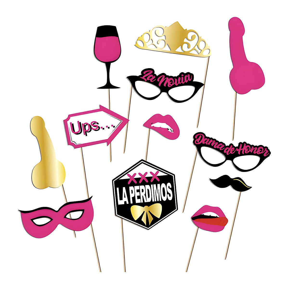 Accesorios Photocall La Perdimos 12 piezas