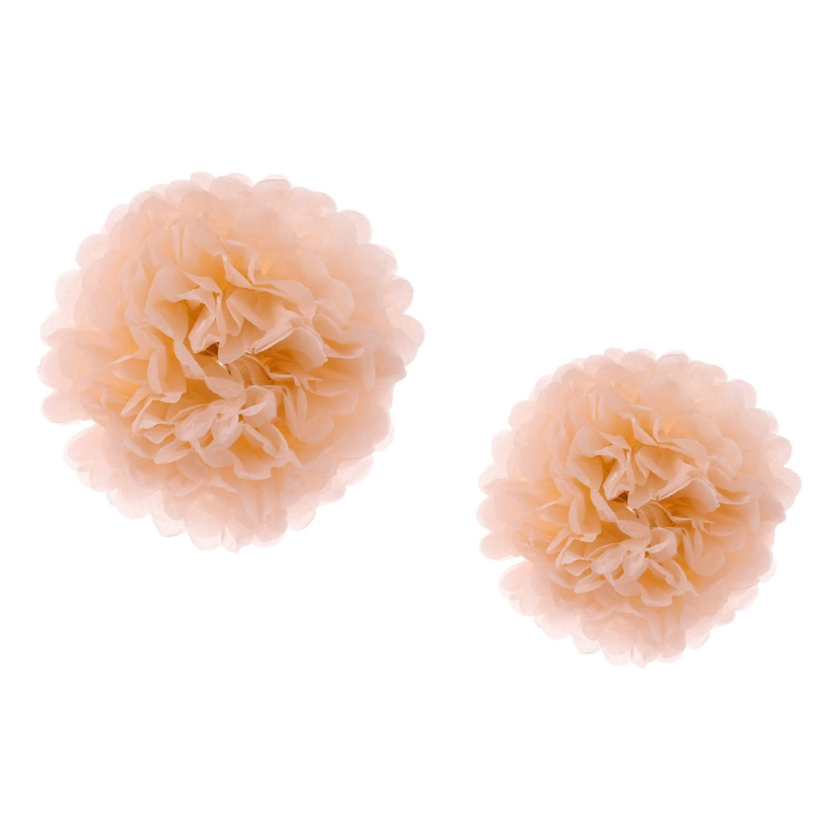 Pompones de Papel Tissue 40 y 30 cm Pack 2 uds - Melocotón