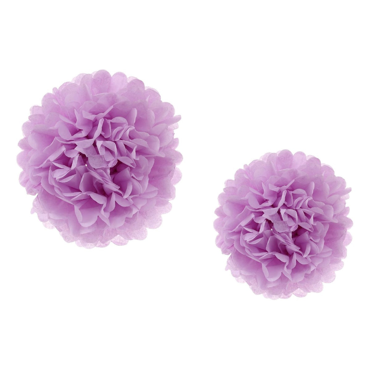 Pompones de Papel Tissue 40 y 30 cm Pack 2 uds - Lila