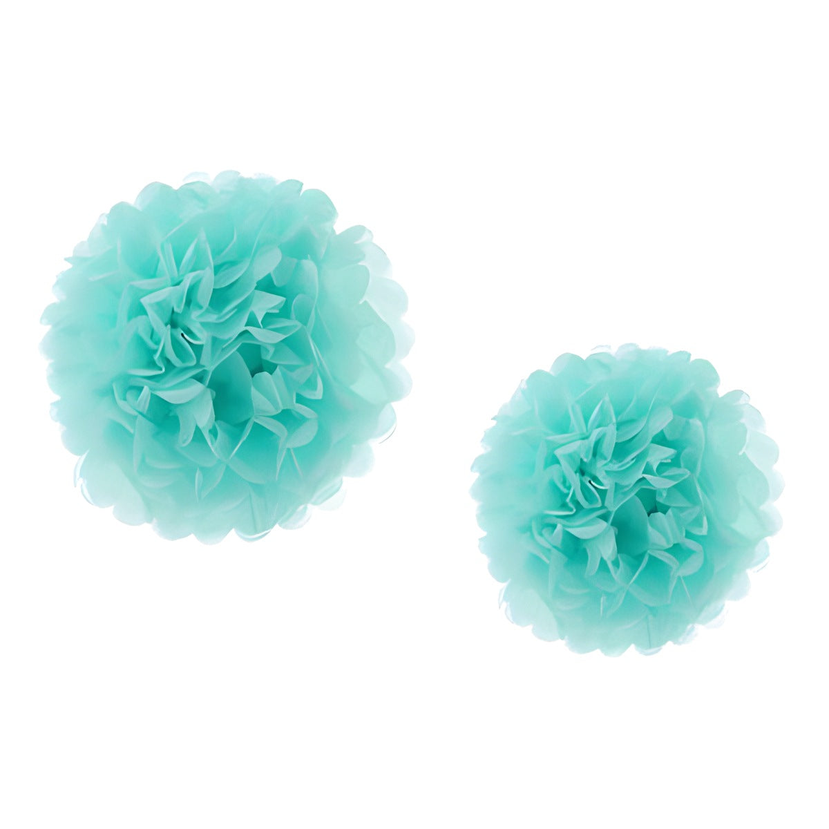 Pompones de Papel Tissue 40 y 30 cm Pack 2 uds - Verde Menta
