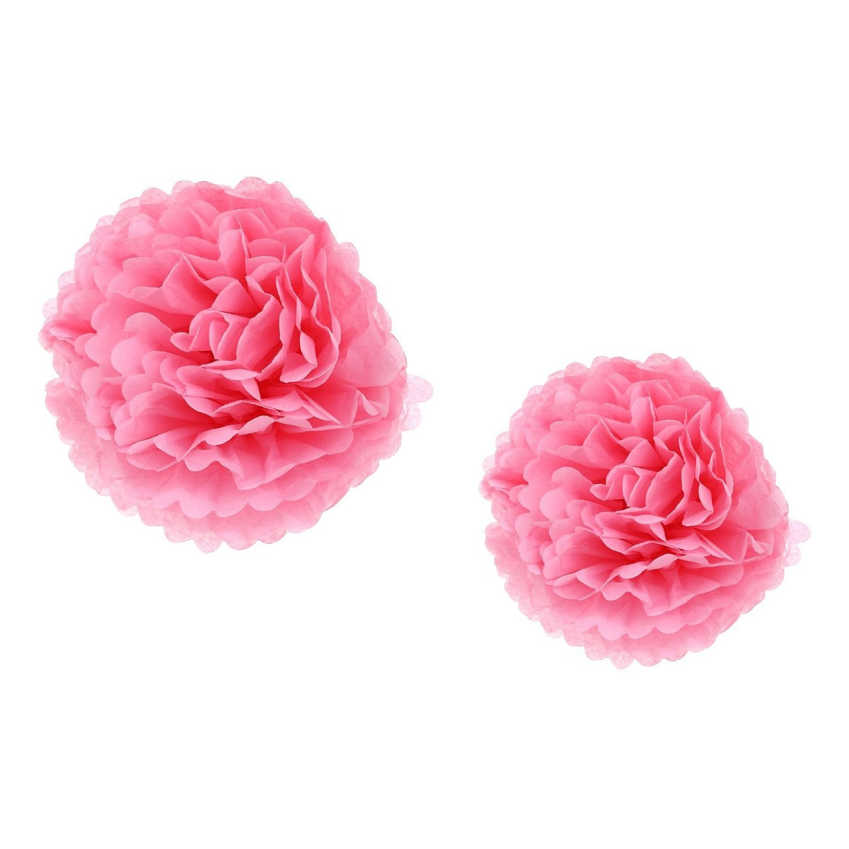 Pompones de Papel Tissue 40 y 30 cm Pack 2 uds - Rosa