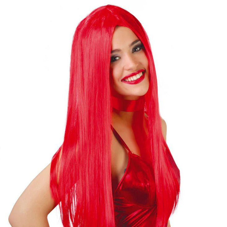 Peluca Roja Larga Harley Quinn