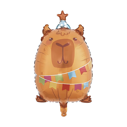 Globo Foil Capibara con Gorro 36 x 56 cm