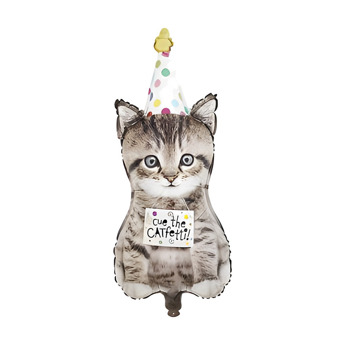Globo Foil Gatito con Gorro 36 x 75,5 cm