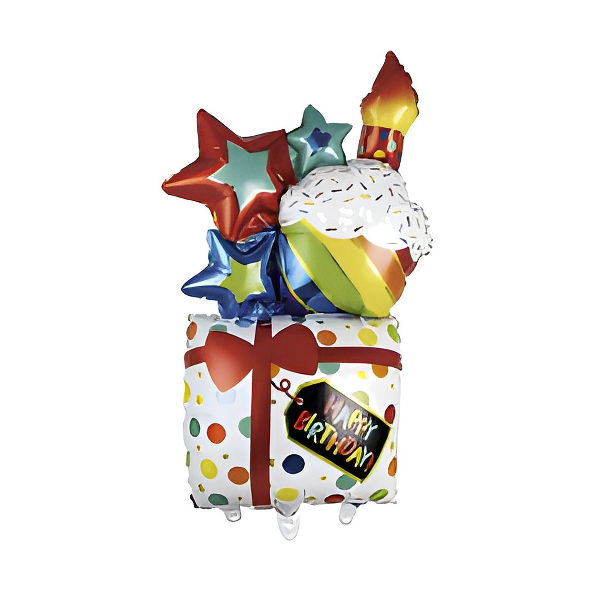 Globo Foil Tarta con Regalos 62 x 109 cm