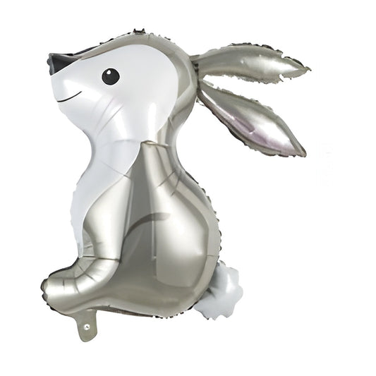 Globo Foil Conejo Plateado 67 x 80 cm