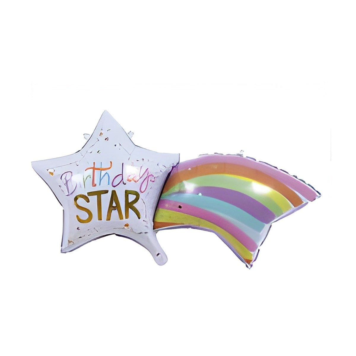 Globo Foil Estrella Fugaz Birthday Star Arcoíris 103 x 53,5 cm