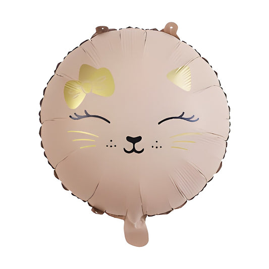 Globo Foil Redondo Gatito 43 cm (17") Rosa