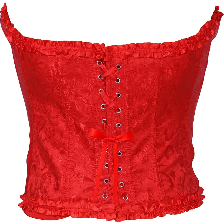 Corsé Rojo de Encaje para Mujer