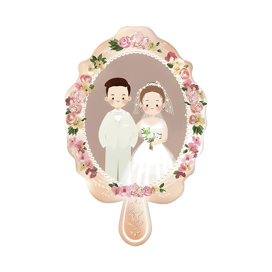 Globo Foil Espejo Novios con Flores 45 x 67 cm