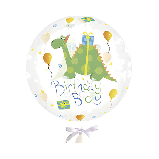 Globo Esfera 3D Dinosaurio Birthday Boy 28 x 63 cm