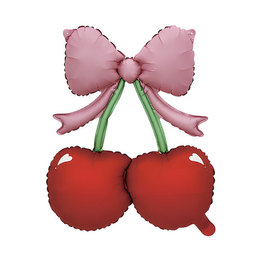 Globo Foil Cerezas con Lazo 53 x 62 cm