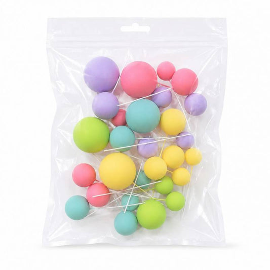 Set 30 Bolas Decorativas Mix Pastel