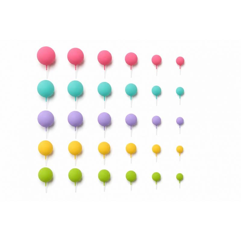 Set 30 Bolas Decorativas Mix Pastel