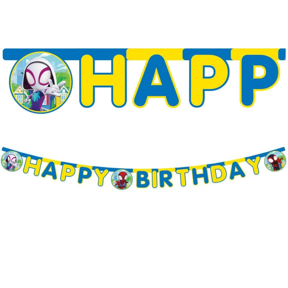 Guirnalda Letra Spidey Happy Birthday 2m