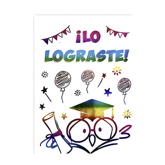 Pegatina para Globo Burbuja Graduación ¡Lo Lograste!