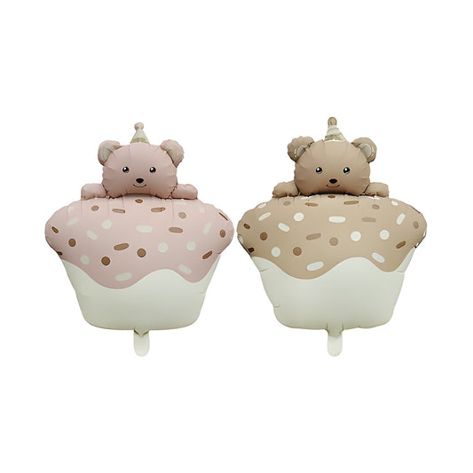 Globo Foil Osito Cupcake 52,5 x 72,5 cm Surtido
