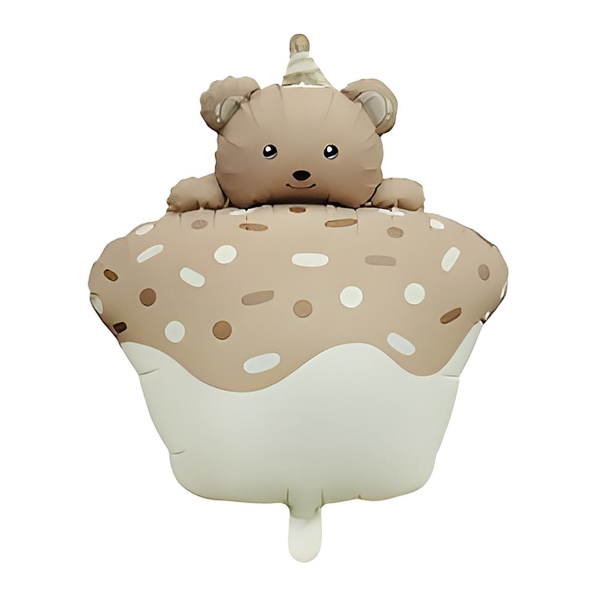 Globo Foil Osito Cupcake 52,5 x 72,5 cm Surtido Marrón