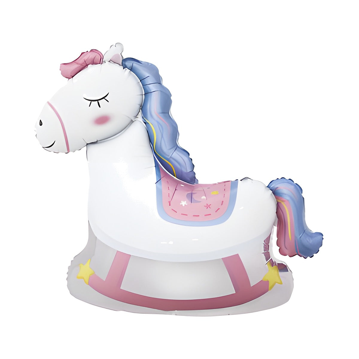Globo Foil Caballito Mecedor Unicornio 83 x 84,5 cm