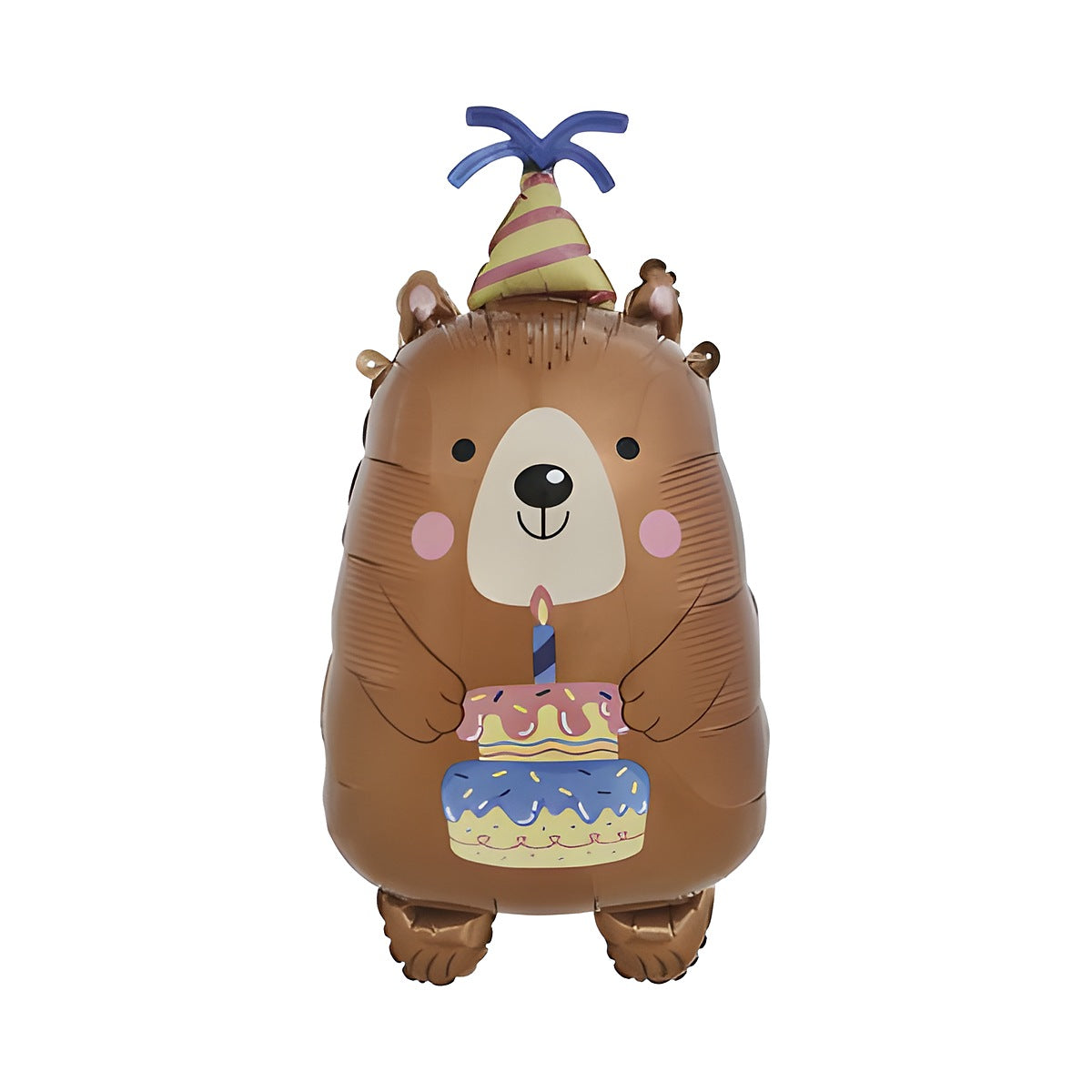 Globo Foil Oso Cumpleaños con Tarta 44,5 x 78,5 cm