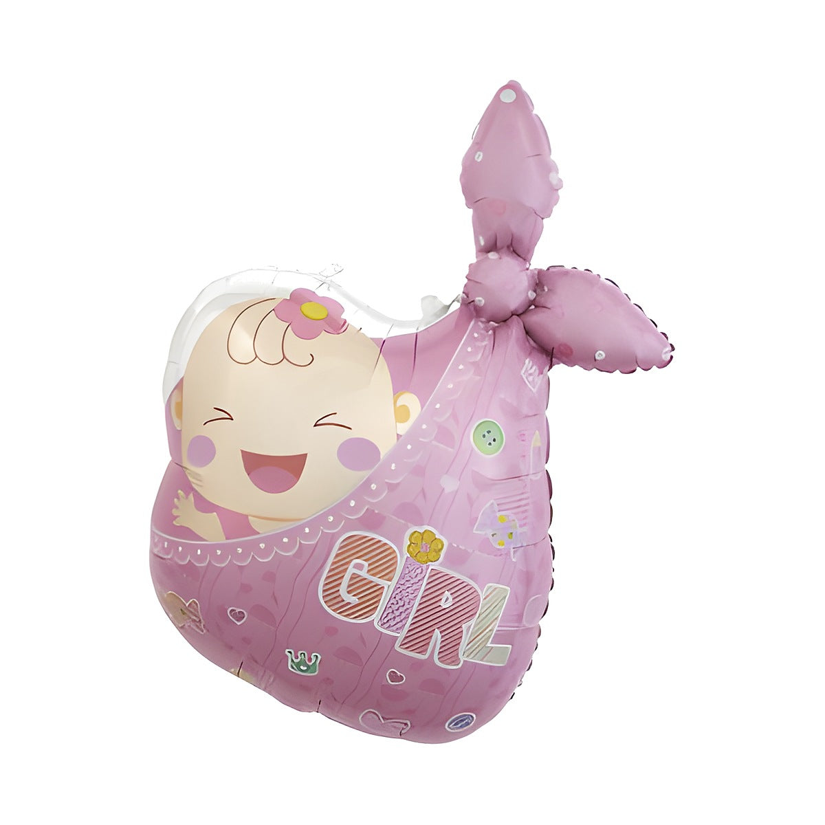 Globo Foil Bebé Niña en Hatillo 53 x 85 cm