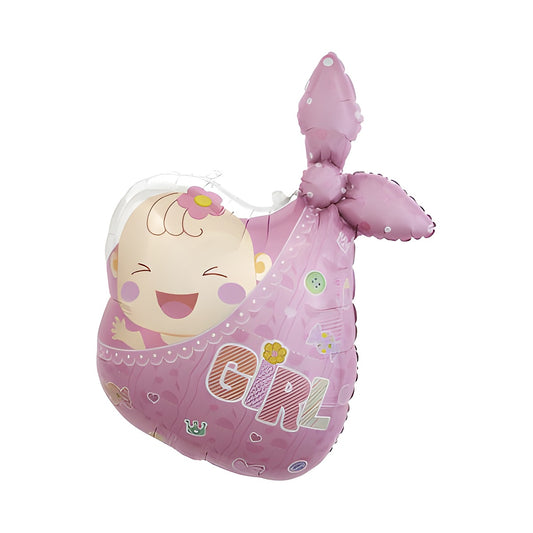 Globo Foil Bebé Niña en Hatillo 53 x 85 cm