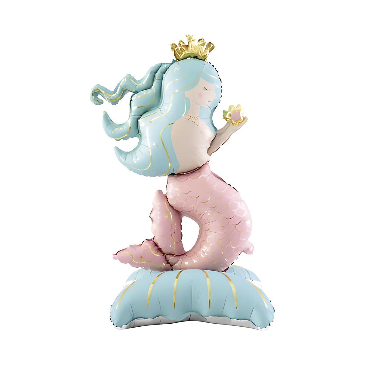 Globo Foil con Base Sirena 62 x 120 cm