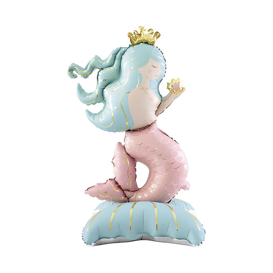 Globo Foil con Base Sirena 62 x 120 cm