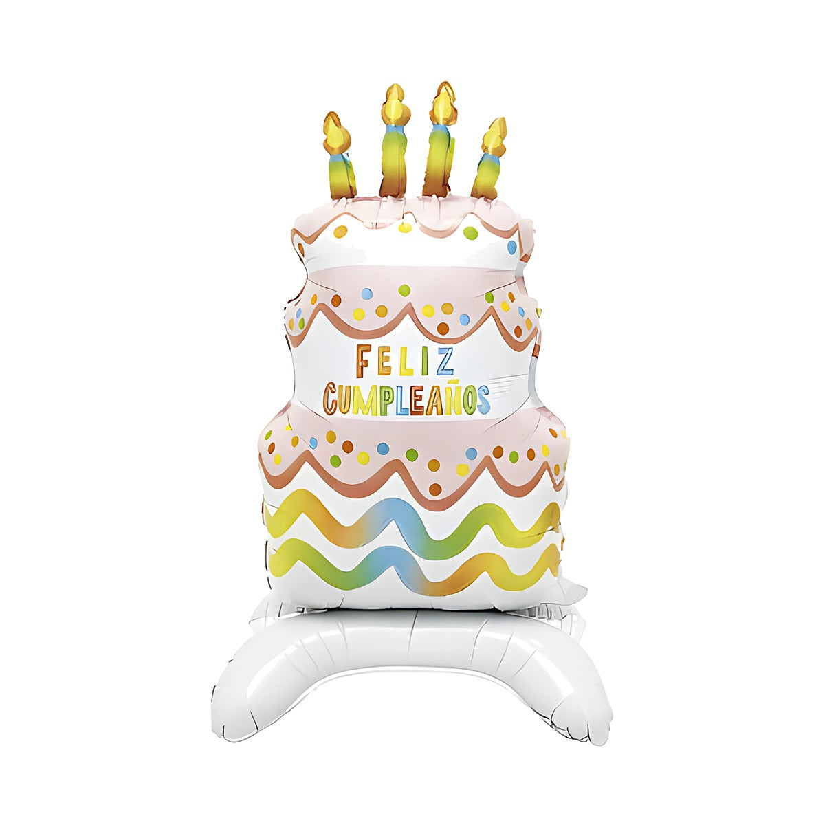 Globo Foil Tarta 3 Pisos Feliz Cumpleaños 43 x 69 cm